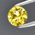 0.27ct 4mm VVS Round Brilliant Yellow Sapphire Gemstone, Thailand
