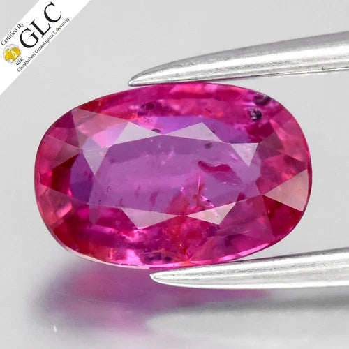 GLC CERTIFIED 1.01ct Oval Natural Pink Sapphire - Unheated Mozambique Gemstone