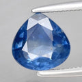 1.55ct 6.8x6.7mm Pear Unheated Blue Sapphire Gemstone, Africa