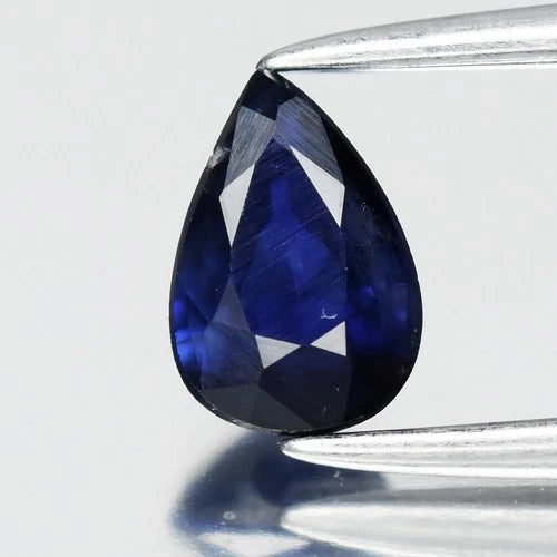 0.55ct 6x4mm Pear Medium Blue Sapphire - Ceylon Gemstone