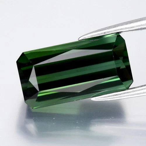 3.01ct 11x5.8mm IF Octagon Natural Green Tourmaline - Unheated, Africa Gem