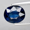 0.94ct 6x5mm Oval Unheated Blue Sapphire Gemstone, Africa