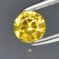 0.28ct 4mm Round Brilliant Yellow Sapphire Gemstone, Thailand