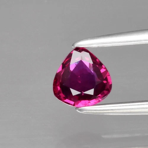 0.27ct 4.4x4.3mm Pear Natural Unheated Purplish Red Ruby Gemstone Mozambique