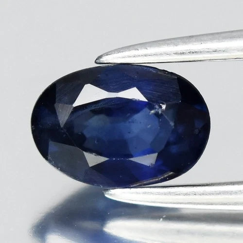 0.63ct 6x4mm Oval Blue Sapphire - Ceylon Gemstone