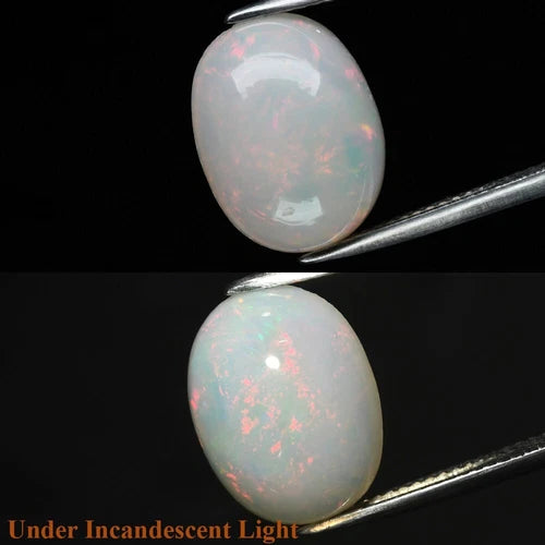 6.23ct 14.8x11.3mm Oval Cab Natural Play-of-Color Crystal Opal Gemstone Ethiopia