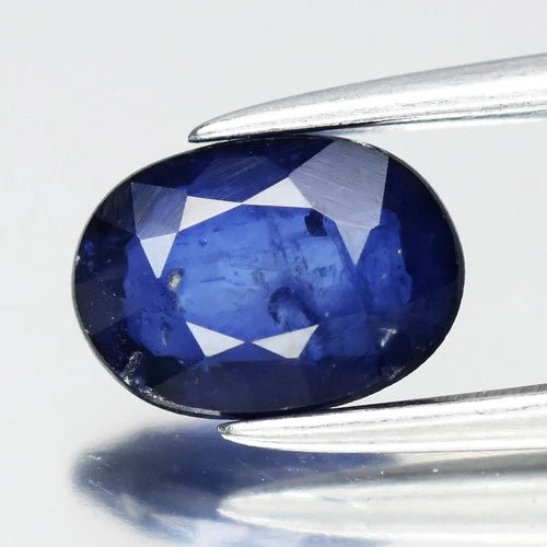 0.75ct 6.5x4.7mm Oval Blue Sapphire - Ceylon Gemstone