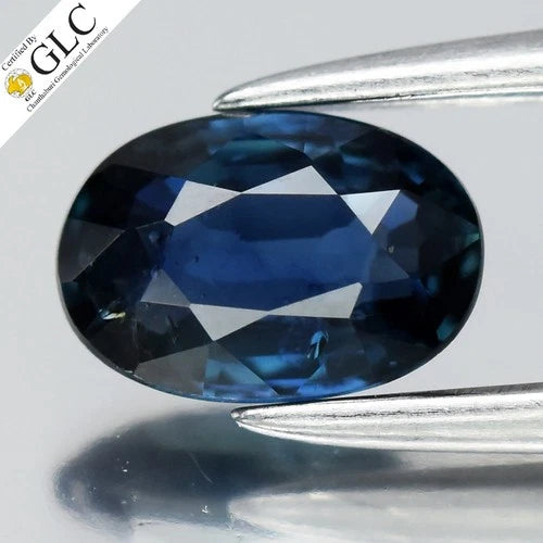 GLC CERTIFIED 0.57ct VS Oval Natural Blue Sapphire - Heated, Africa Gemstone