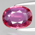 CERTIFICATE Incl.* 1.02ct Oval Natural Unheated Purplish Red Ruby, Mozambique