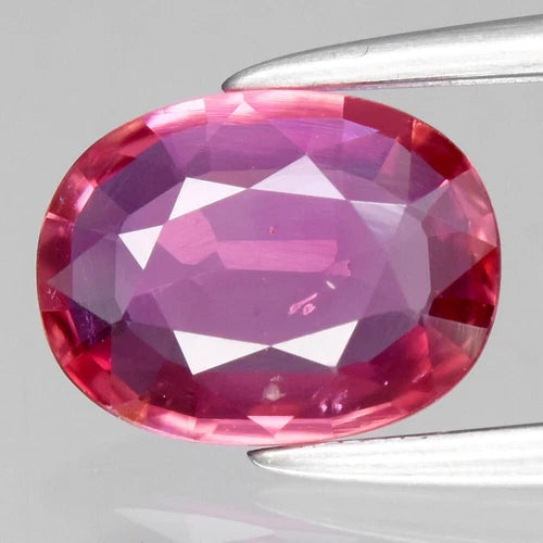 CERTIFICATE Incl.* 1.02ct Oval Natural Unheated Purplish Red Ruby, Mozambique