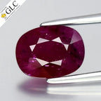 GLC CERTIFIED 2.28ct Natural Purplish Red Burmese Ruby - Heated Only No Glass