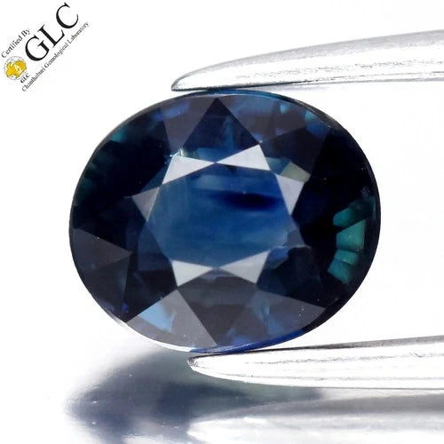 GLC CERTIFIED 0.79ct VVS Oval Natural Blue Sapphire - Heated, Africa Gemstone