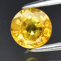 1.10ct 5.7mm Round Yellow Sapphire Gemstone Thailand Attractive!
