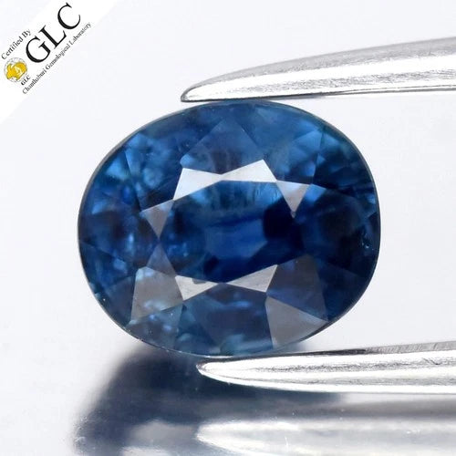 GLC CERTIFIED 0.96ct Oval Natural Blue Sapphire - Heated, Africa Gemstone