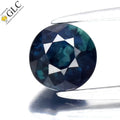GLC CERTIFIED 0.65ct VVS Round Natural Greenish Blue Sapphire - Heated, Gem