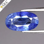 GLC CERTIFIED 1.74ct Oval Natural Blue Sapphire - Heated, Ceylon Gemstone