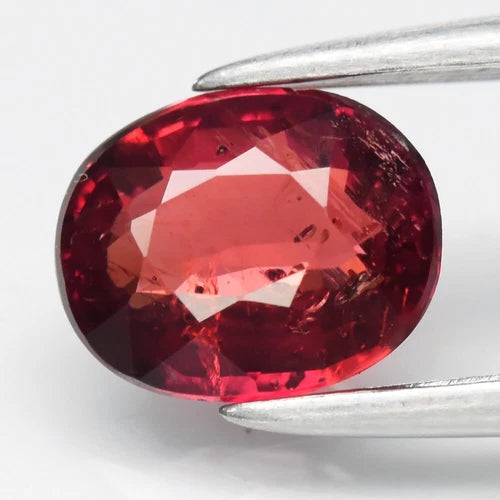 0.88ct 6.5x5.2mm Oval Pinkish Red Ruby - Unheated Madagascar Gemstone