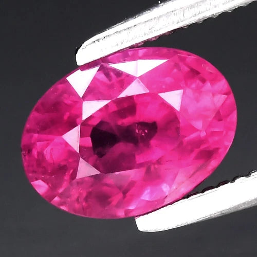 CERTIFICATE Incl.* 1.14ct Oval Natural Purplish Red Ruby Gemstone Africa *Heated