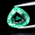 CERTIFICATE Incl.* 0.74ct Pear Green Emerald Gemstone Zambia