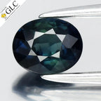 GLC CERTIFIED 0.67ct VVS Oval Natural Greenish Blue Sapphire - Heated, Africa