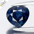 GLC CERTIFIED 0.63ct IF Heart Natural Blue Sapphire - Heated, Africa Gemstone