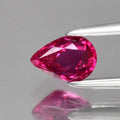 0.50ct 5.4x3.7mm Pear Natural Unheated Purplish Red Ruby Gemstone Mozambique