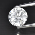 1.06ct 6mm VVS Round Brilliant Natural Gentle Heat White Zircon, Africa