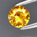 0.29ct 4mm VS Round Brilliant Yellow Sapphire Gemstone, Thailand