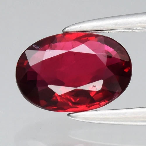 0.59ct 6.2x4.3mm Oval Natural Purplish Red Spinel Gemstone, Myanmar