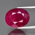 7.45ct 12.5x9.8mm Oval Purplish Red Ruby Mozambique Gemstone