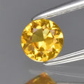 0.34ct 4.2mm VVS Round Brilliant Yellow Sapphire Gemstone, Thailand
