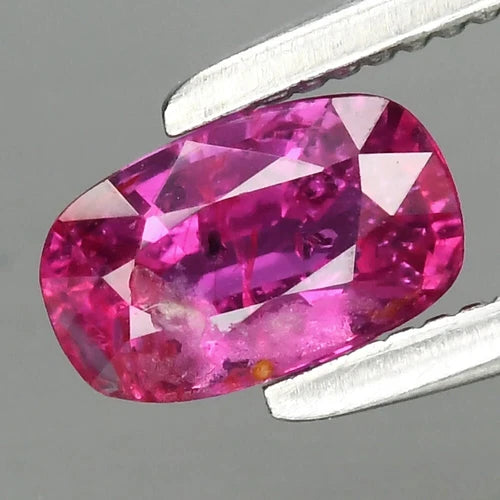 0.51ct 5.5x3.5mm Cushion Unheated Pinkish Red Ruby Gemstone, Africa