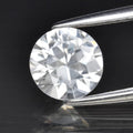 1.42ct 6.5mm VS Round Brilliant Natural Gentle Heat White Zircon, Africa
