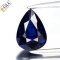 GLC CERTIFIED 0.66ct VVS Pear Natural Blue Sapphire - Heated, Africa Gemstone