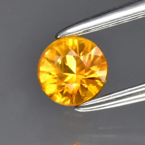 0.31ct 4mm Round Brilliant Yellow Sapphire Gemstone, Thailand