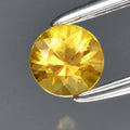 0.31ct 4mm Round Brilliant Yellow Sapphire Gemstone, Thailand