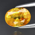 1.54ct 7.5x5.5mm VS Oval Yellow Sapphire Gemstone Thailand Twinkling!