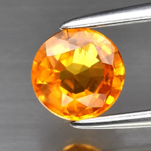 0.67ct 5.2mm VS Round Yellow Sapphire Gemstone Thailand Stunning!