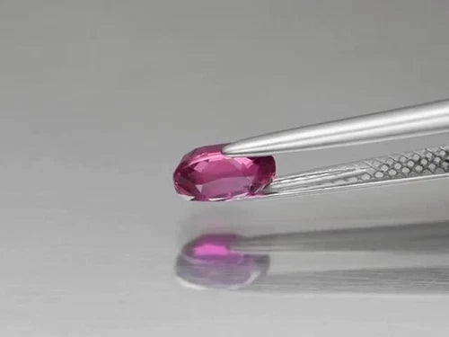 CERTIFICATE Incl.* 1.03ct Oval Natural Unheated Purple-Red Ruby, Mozambique - Video 1 of 1