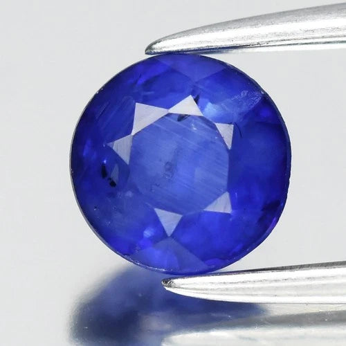 0.73ct 5mm Round Blue Sapphire - Ceylon Gemstone