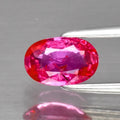 0.66ct 6.6x4.3mm Oval Natural Pinkish Red Ruby Gemstone Unheated Mozambique