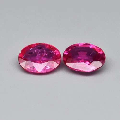 GLC CERTIFICATE Pair 2pcs/0.99ct t.w Oval Natural Sapphire - Unheated, Gems