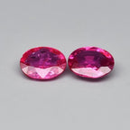 GLC CERTIFICATE Pair 2pcs/0.99ct t.w Oval Natural Sapphire - Unheated, Gems