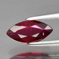0.61ct 7.7x4mm Marquise Purplish Red Ruby, Mozambique Gemstone
