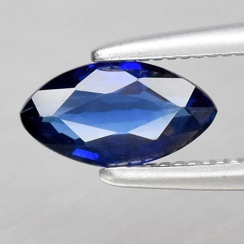 0.62ct 7x3.8mm VS Marquise Unheated Blue Sapphire Gemstone, Africa
