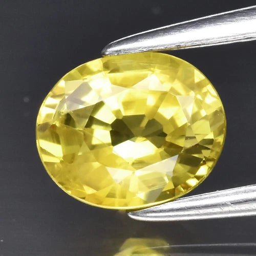 1.04ct 6.5x5.3mm Oval Yellow Sapphire Gemstone Thailand Ravishing!