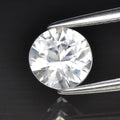 1.10ct 6mm VVS Round Brilliant Natural Gentle Heat White Zircon, Africa