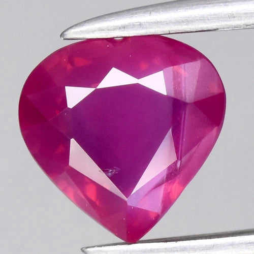 0.79ct 5.5x5.5mm Heart Natural Unheated Purplish Pink Sapphire, Mozambique
