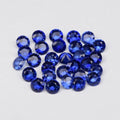 30pcs Lot 3.53ct 2.8-3mm VS-VVS Round Brilliant Blue Sapphire - Ceylon, Gems