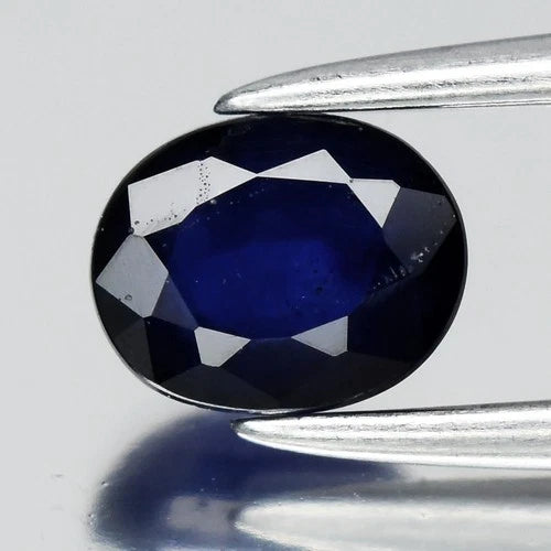 0.54ct 5x4mm Oval Deep Blue Sapphire - Ceylon Gemstone